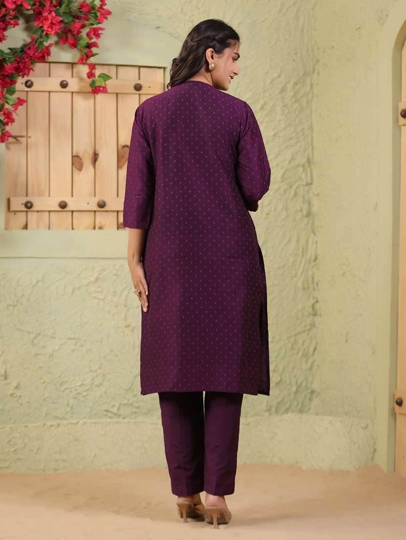 women printed three quarter sleeve straight kurta - 22295155 -  Standard Image - 3