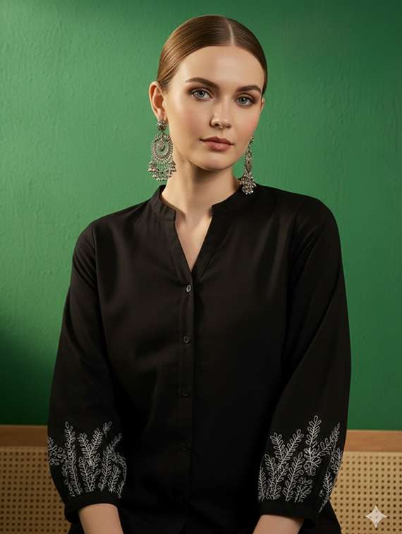 women printed shirt and trouser co-ord set - 22295178 -  Standard Image - 5