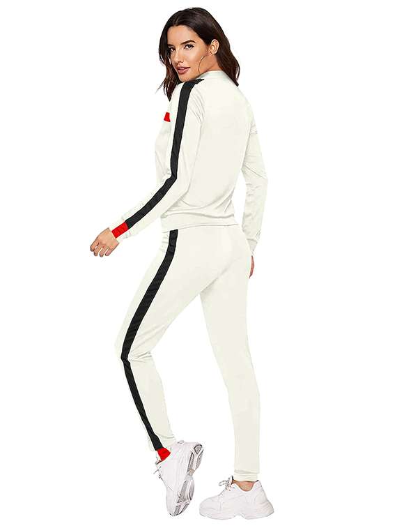 women striped active wear co-ord set - 22295180 -  Standard Image - 5