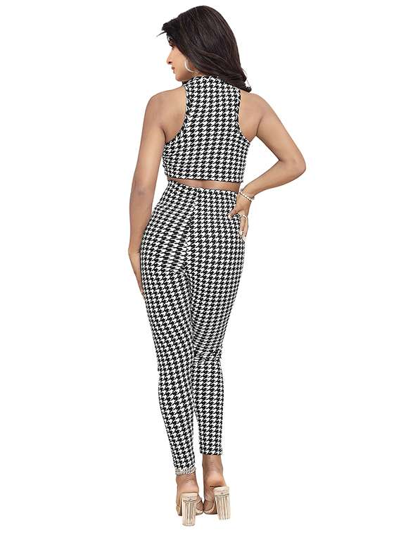 women houndstooth print top and trouser co-ord set - 22295181 -  Standard Image - 3