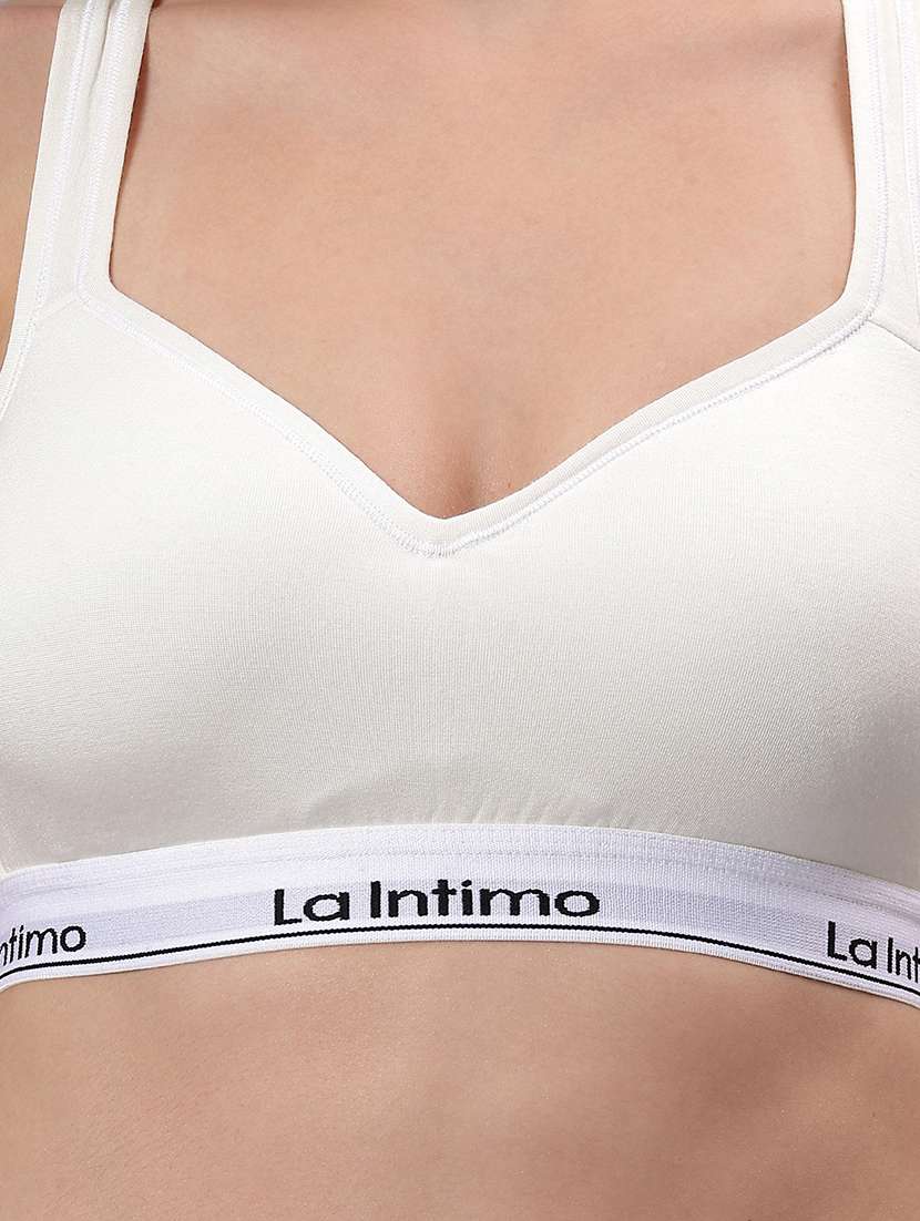 women solid lightly padded sports bra - 22295207 -  Standard Image - 5