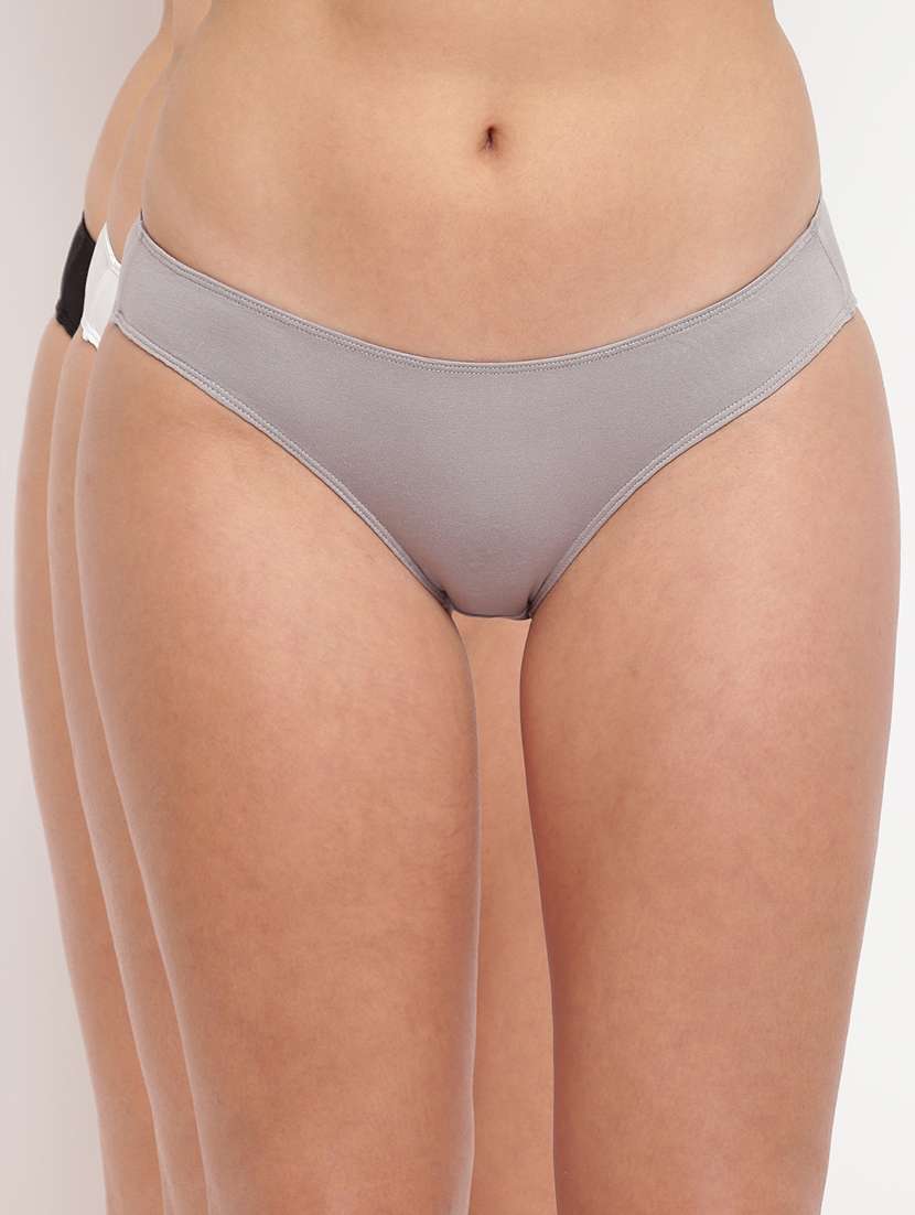 women pack of 3 solid panty