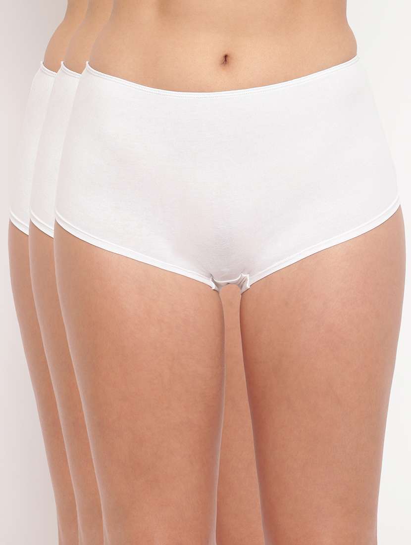 women pack of 3 solid mid rise panty