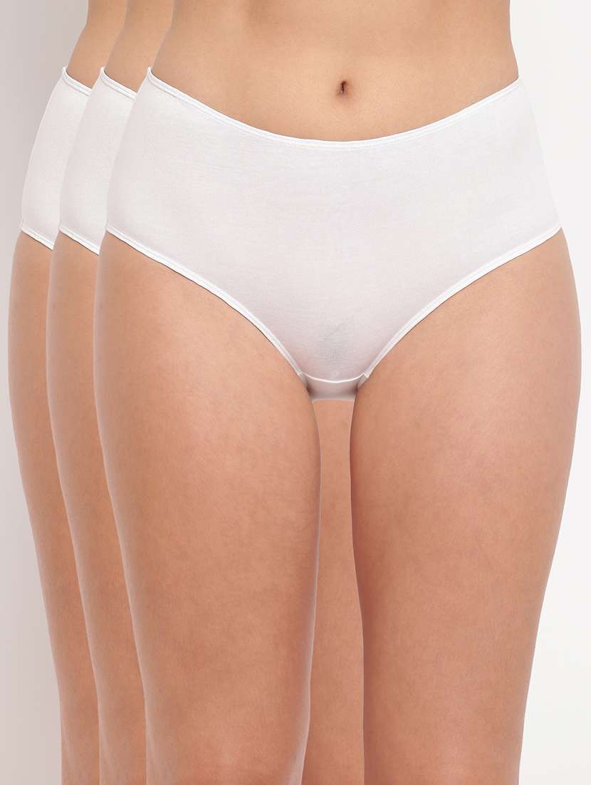 women pack of 3 solid mid rise panty