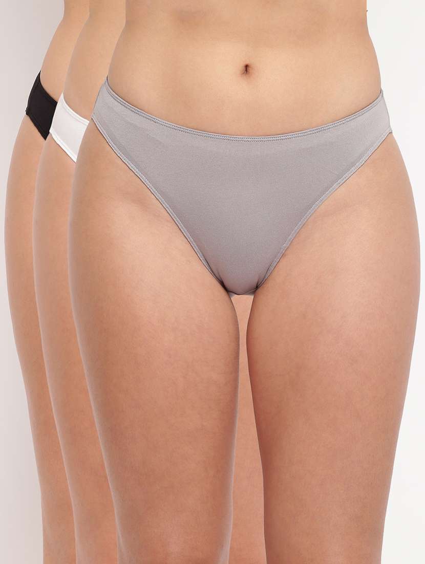 women pack of 3 solid panty