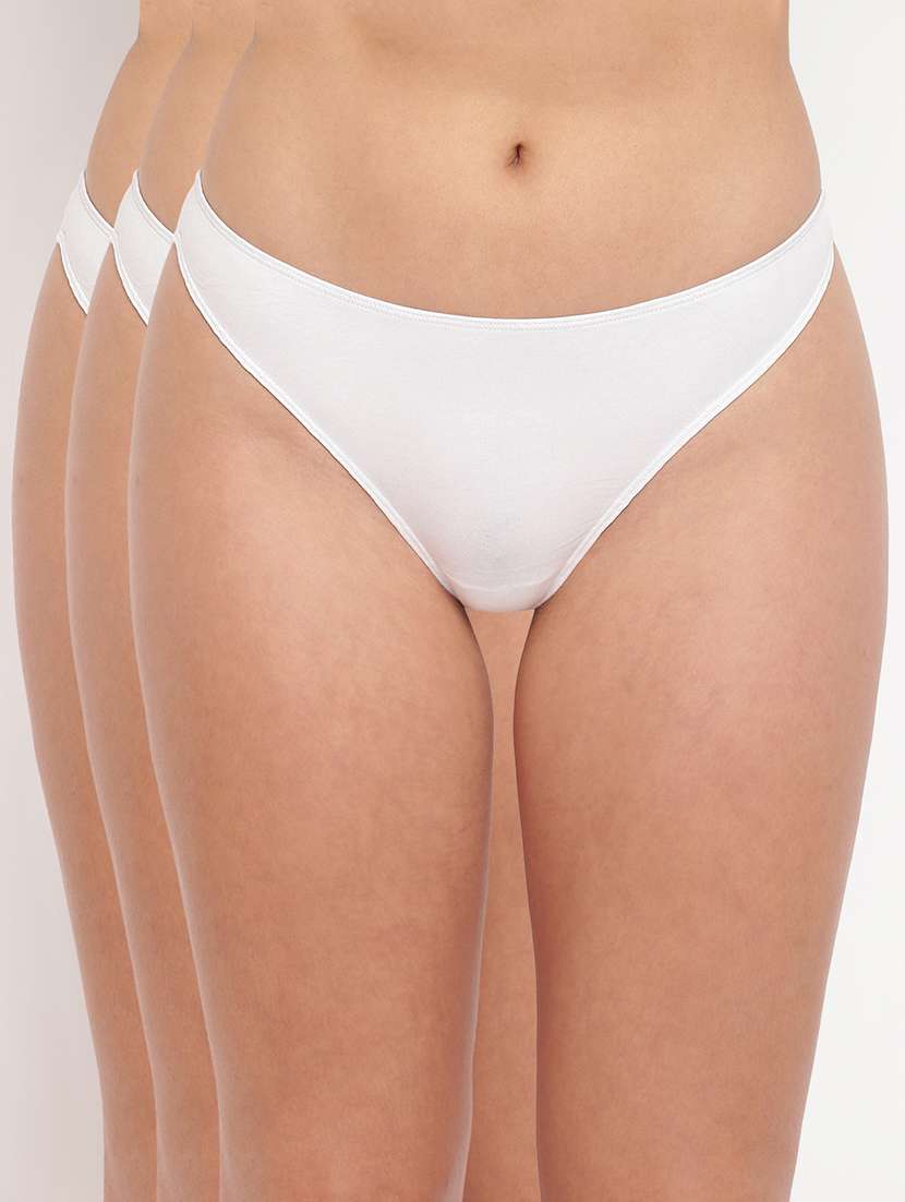 women pack of 3 solid low rise panty