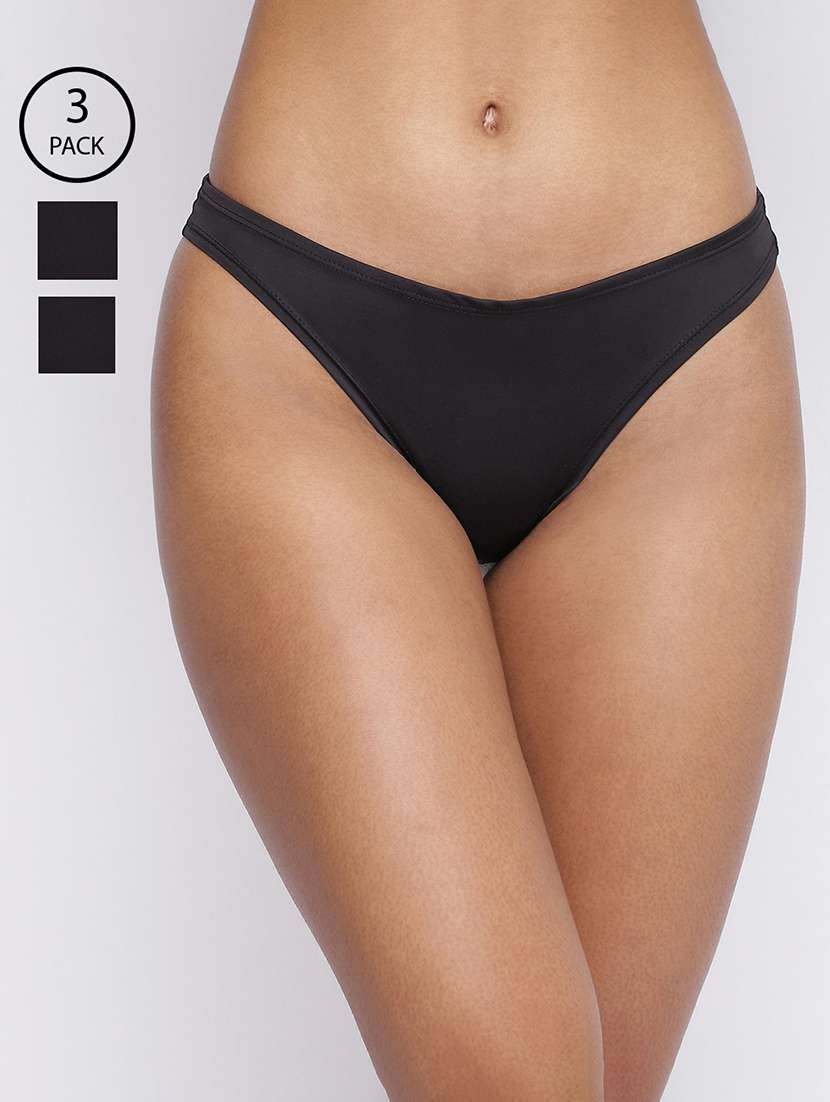 women pack of 3 solid panty