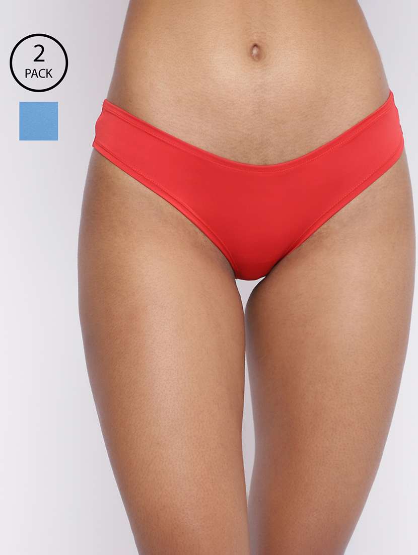 women pack of 2 solid panty