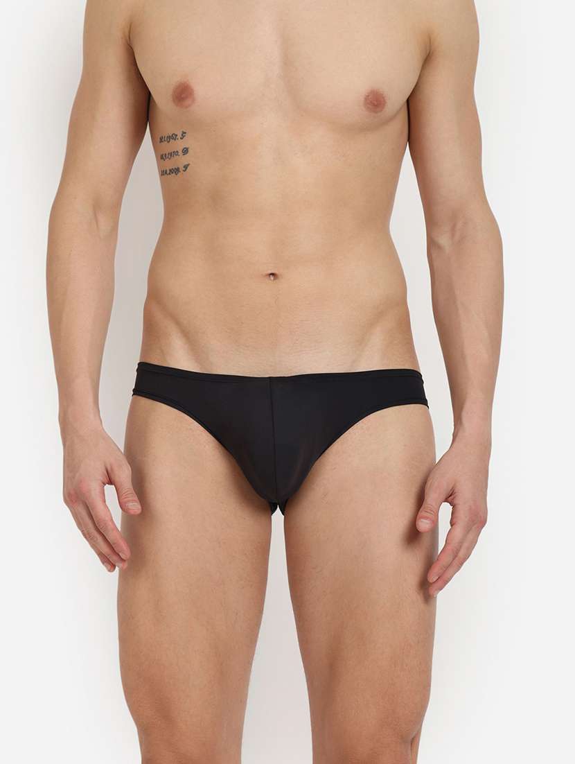 men solid low rise hipster brief
