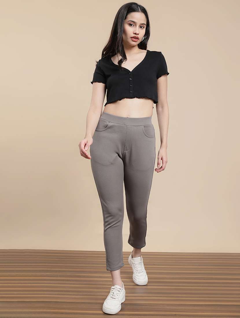 women solid mid rise jegging - 22295627 -  Standard Image - 3