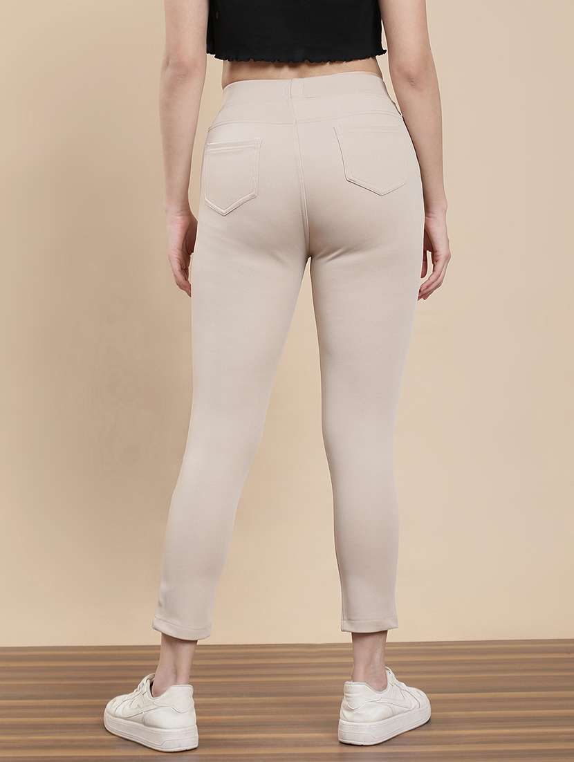 women solid mid rise jegging - 22295628 -  Standard Image - 3