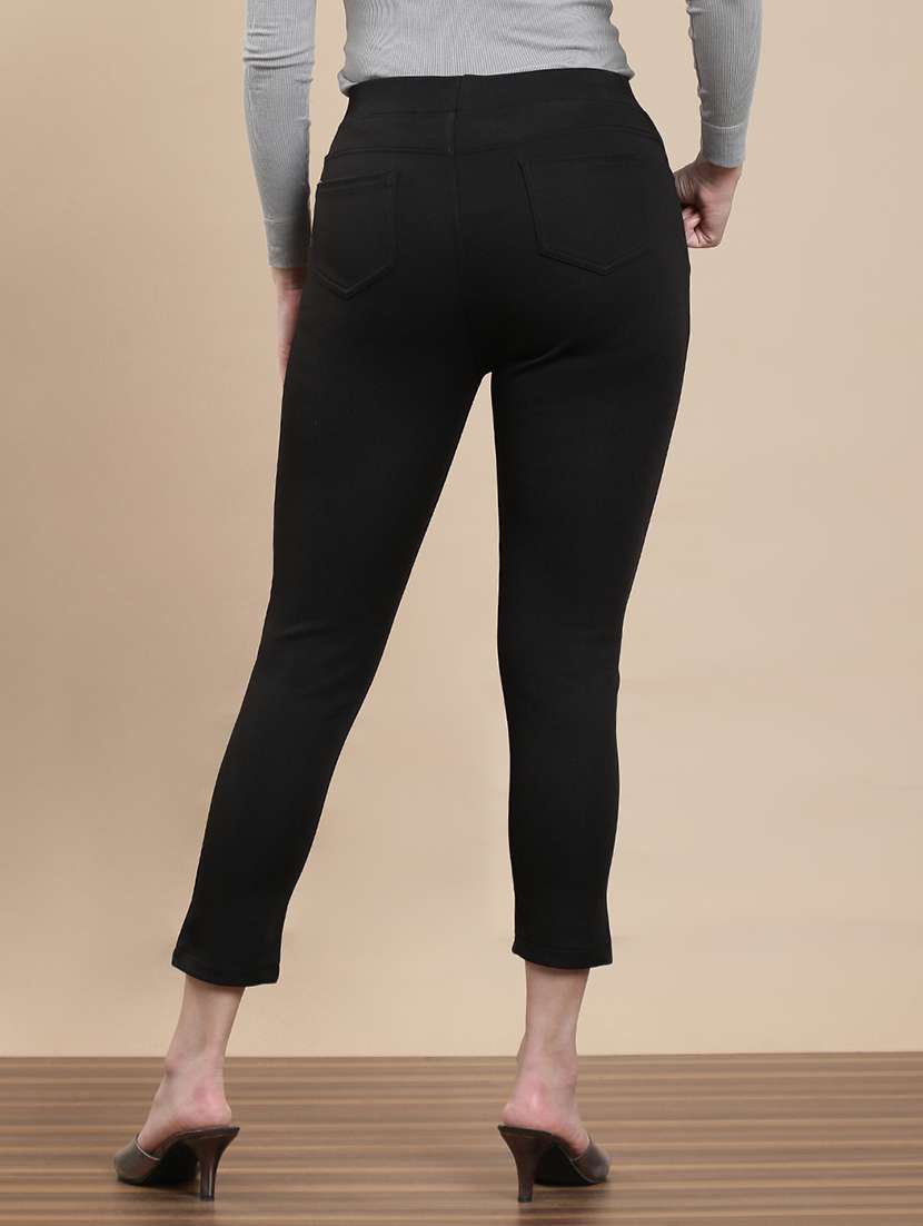 women solid mid rise jegging - 22295630 -  Standard Image - 3