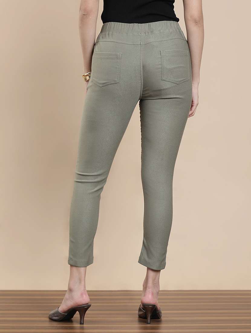 women solid mid rise jegging - 22295631 -  Standard Image - 3
