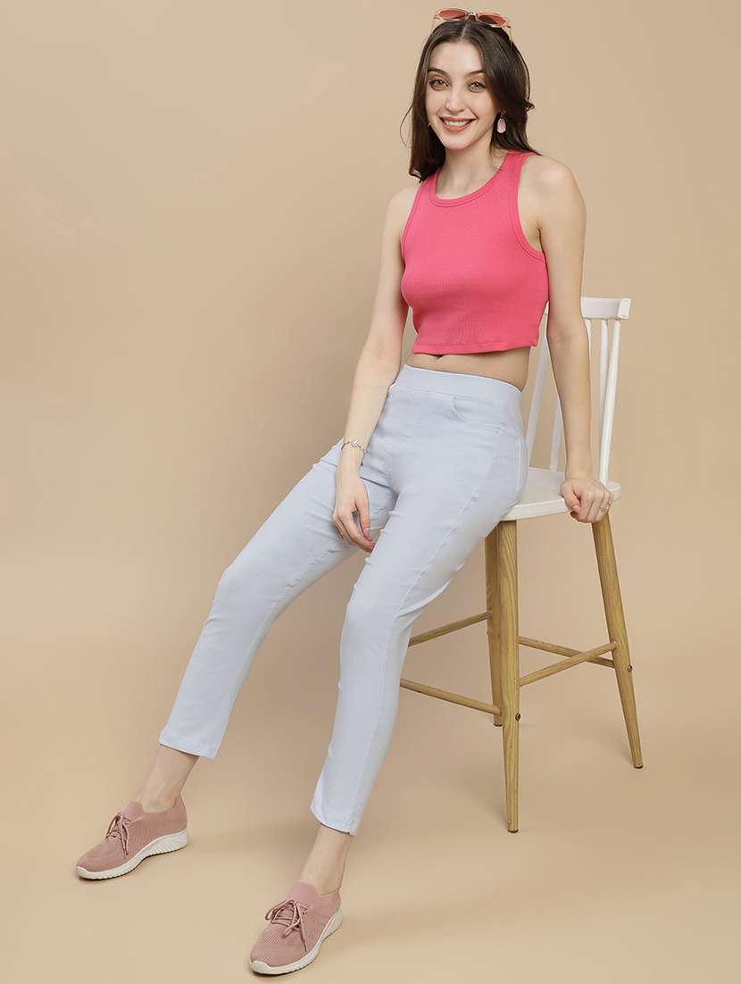 women solid mid rise jegging - 22295635 -  Standard Image - 3