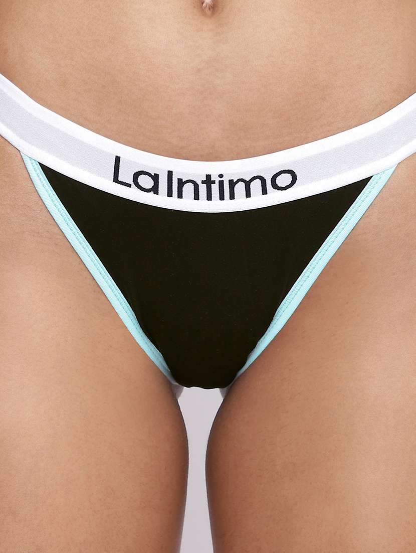 women solid low rise thongs panty - 22295731 -  Standard Image - 5