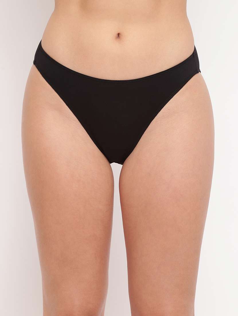 women solid low rise bikni panty