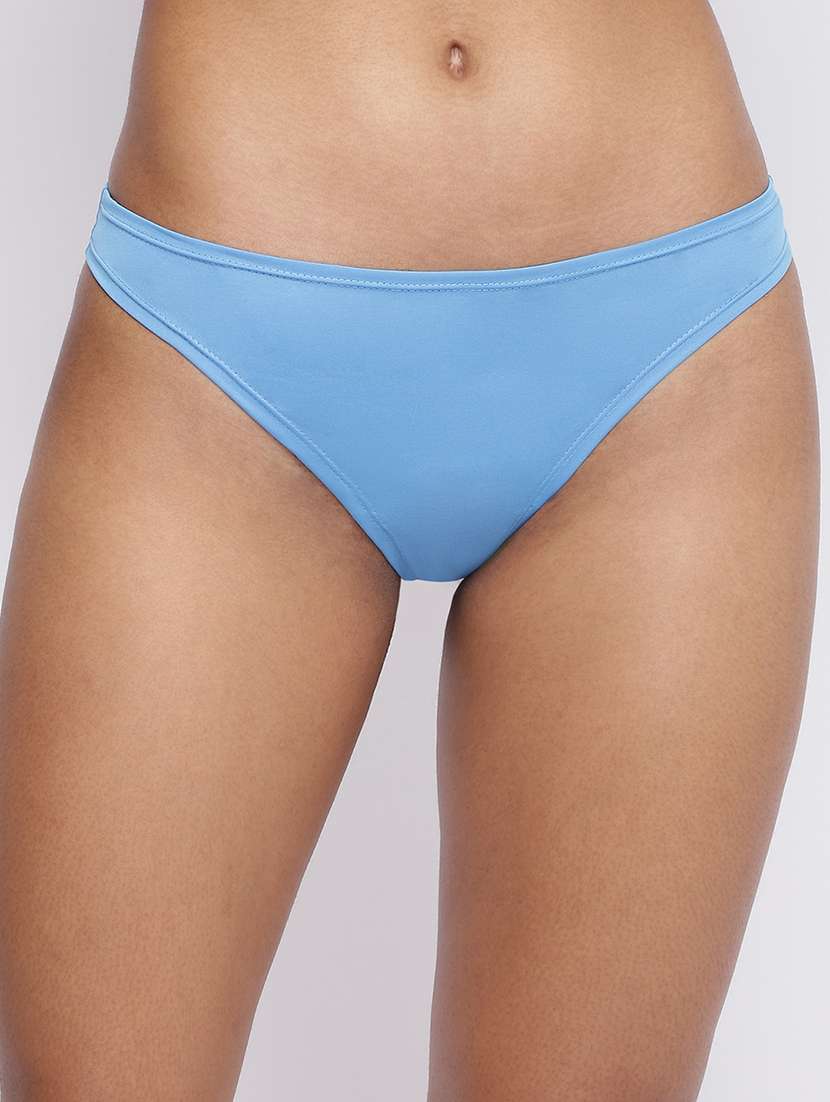 women solid low rise bikni panty