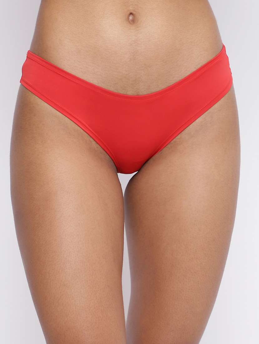 women solid low rise bikni panty