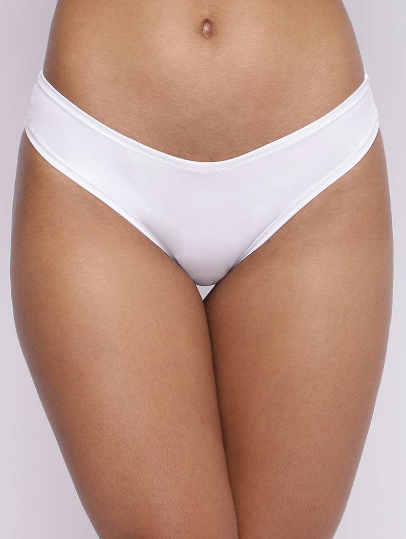 women solid low rise bikni panty