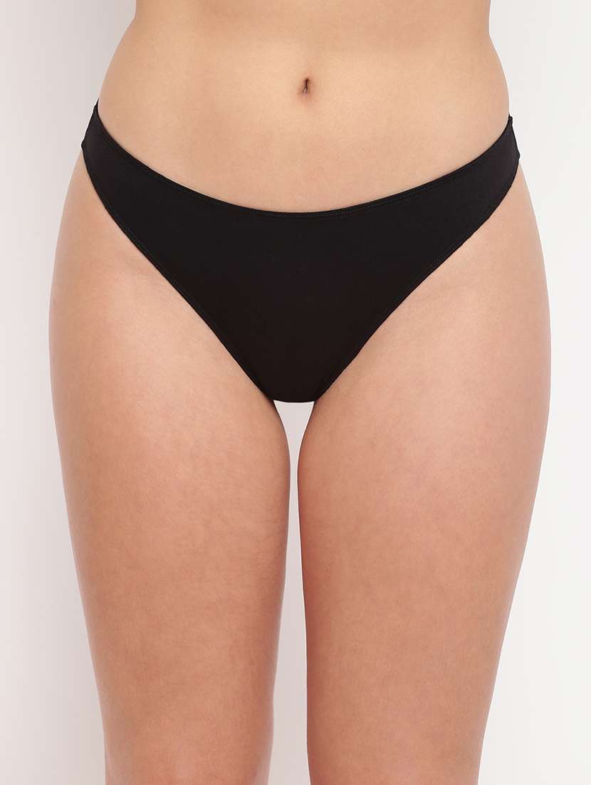 women solid low rise bikni panty