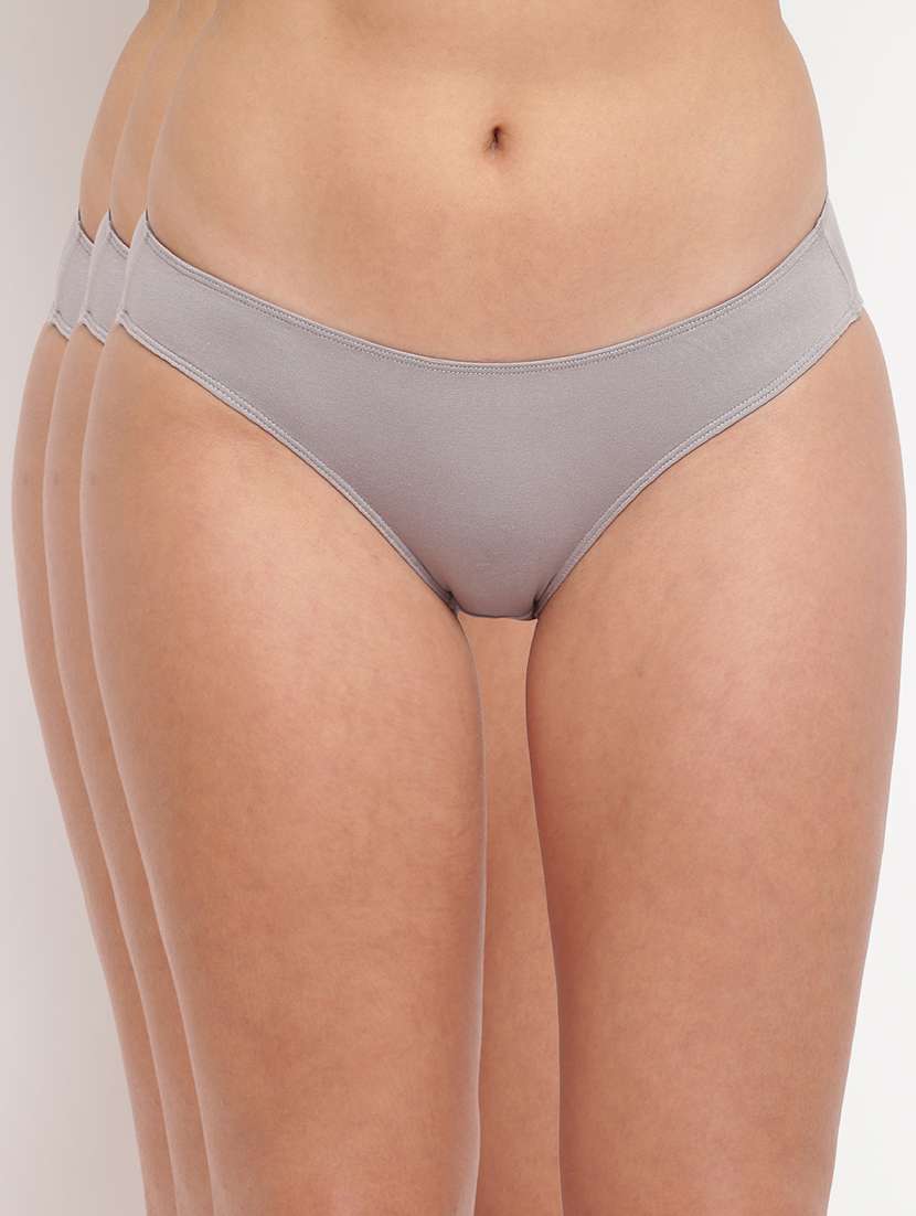 women pack of 3 solid low rise panty
