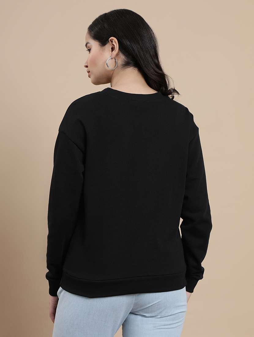 women solid long sleeve sweatshirt - 22295886 -  Standard Image - 3