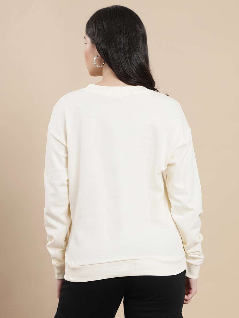 women solid long sleeve sweatshirt - 22295887 -  Standard Image - 3