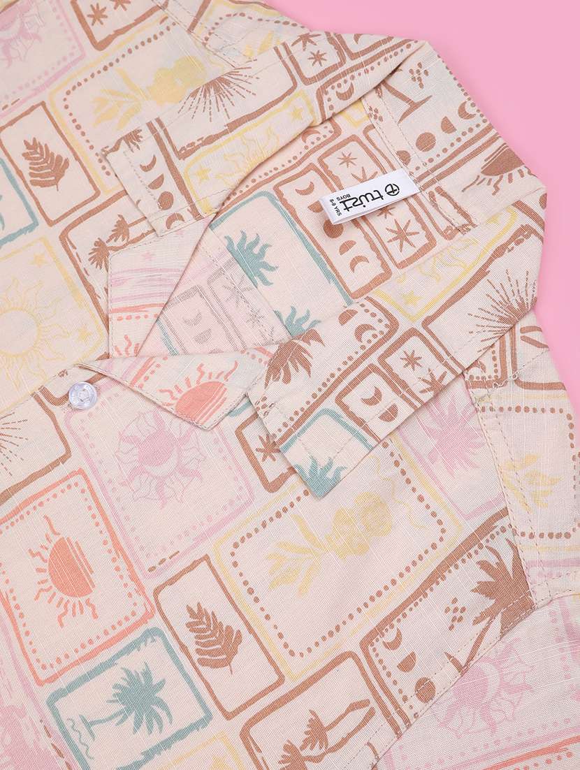 boys printed collared short sleeve shirt - 22295991 -  Standard Image - 3