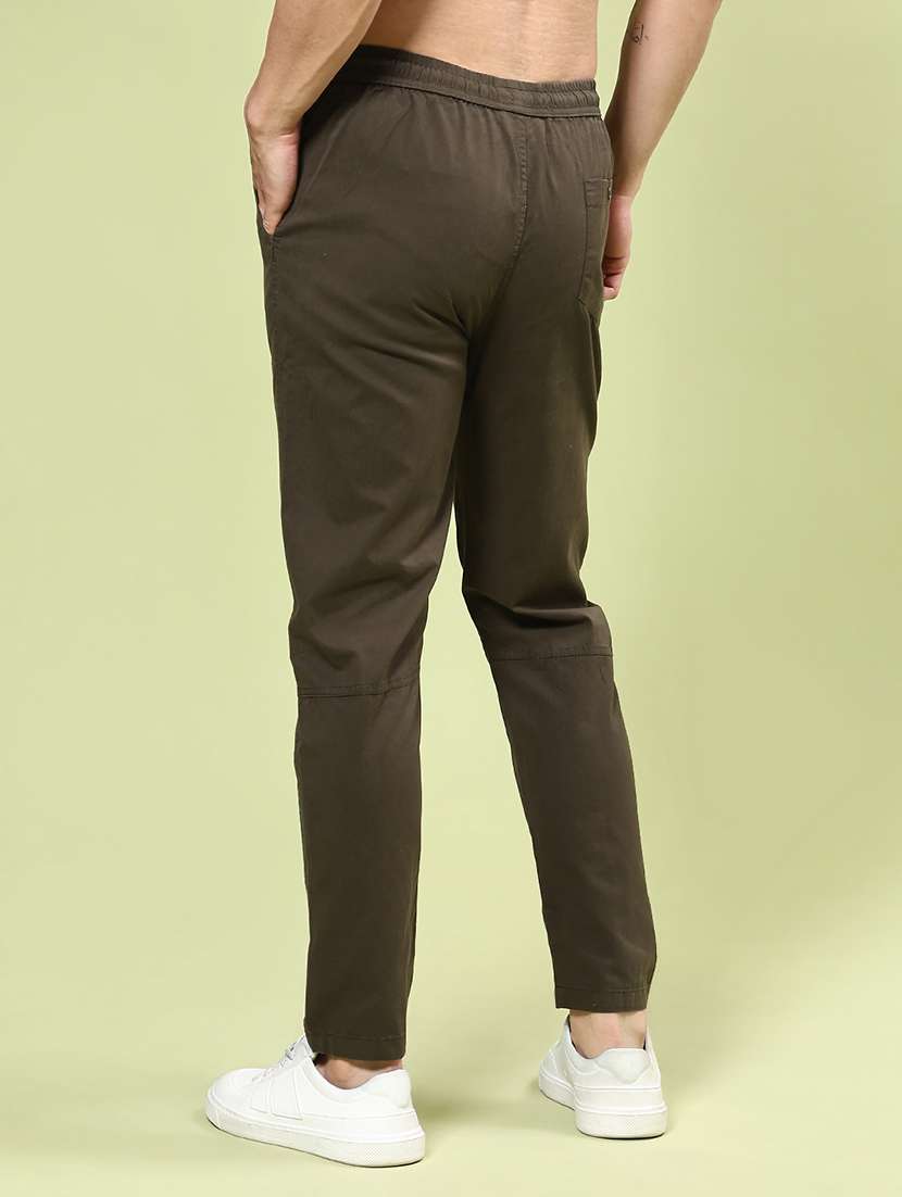 men solid mid rise track pant - 22296169 -  Standard Image - 3