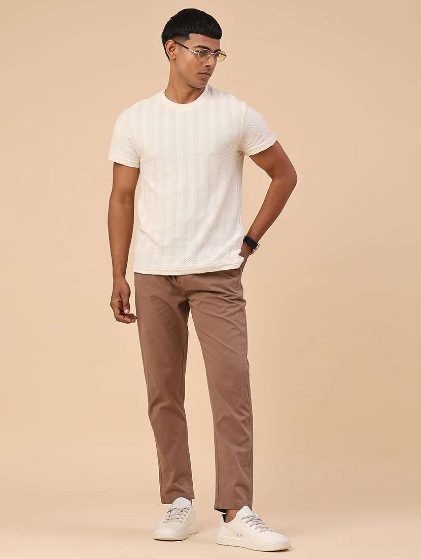 brown cotton  full length track pant - 22296173 -  Standard Image - 5