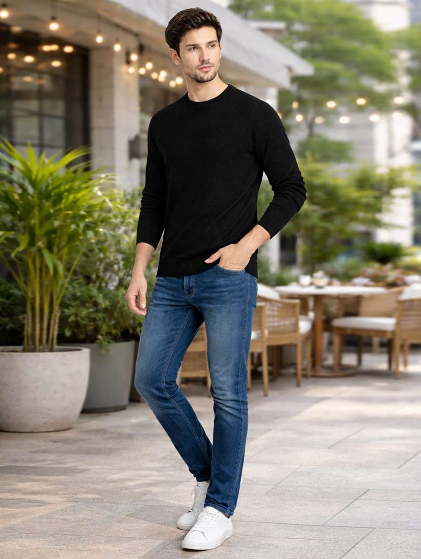 men self design long sleeve regular fit pullover - 22296287 -  Standard Image - 3