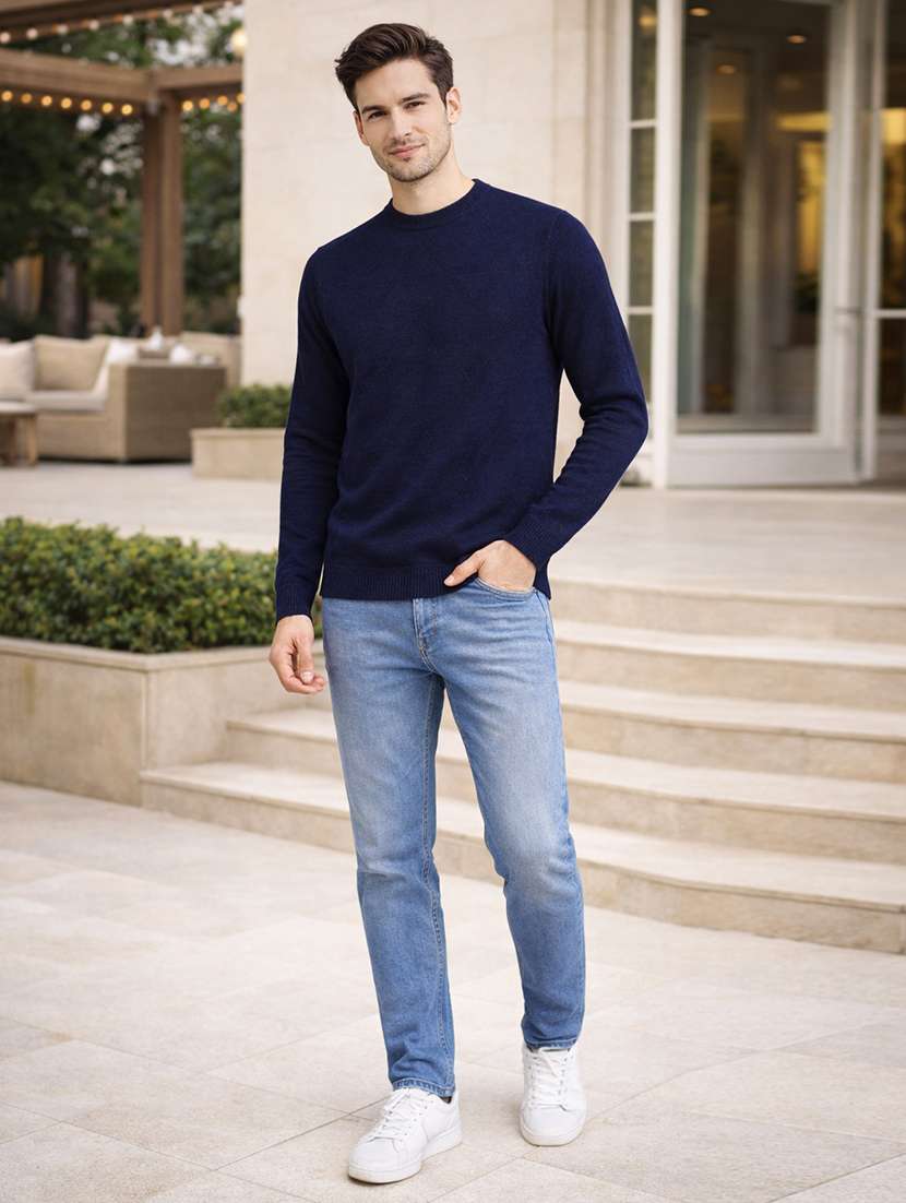 men self design long sleeve regular fit pullover - 22296288 -  Standard Image - 3