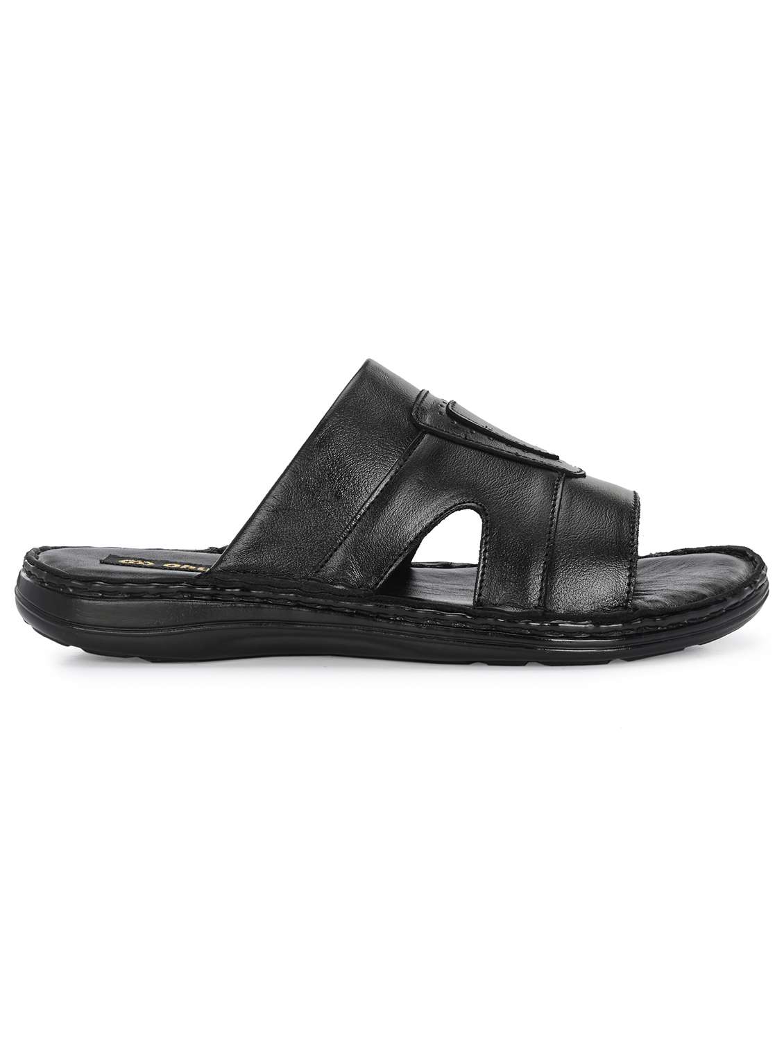 men black slip on sandal