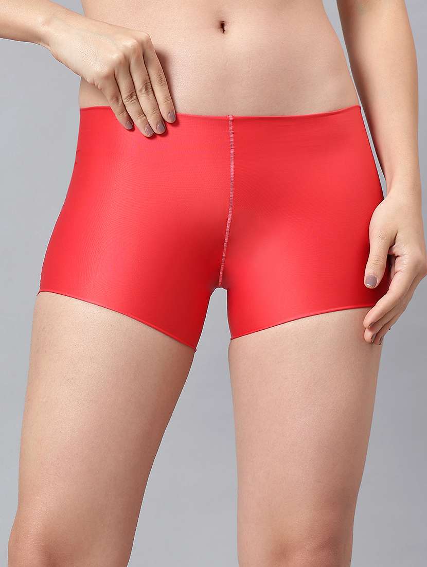 women solid low rise boy shorts 