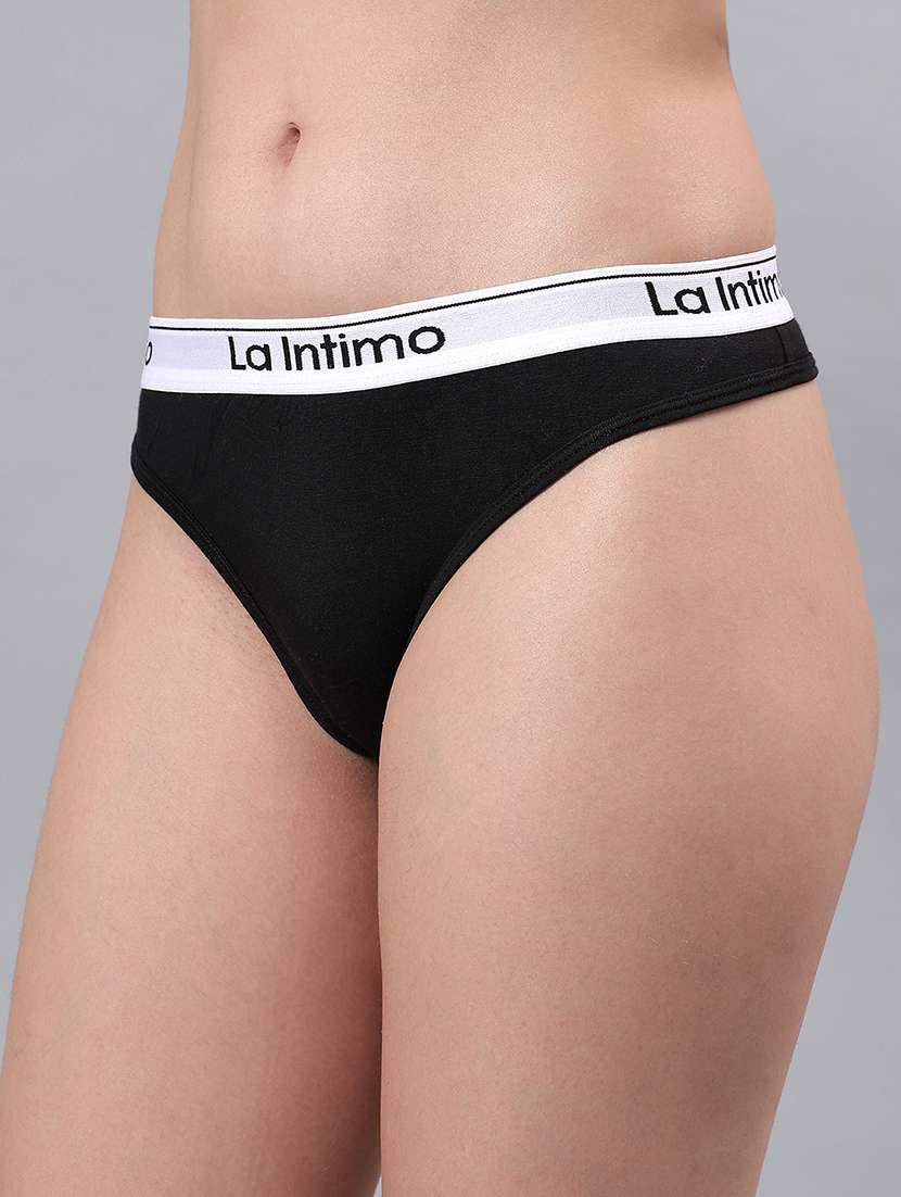 women solid low rise bikni panty - 22296321 -  Standard Image - 3