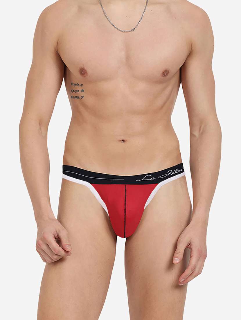 men solid thongs brief