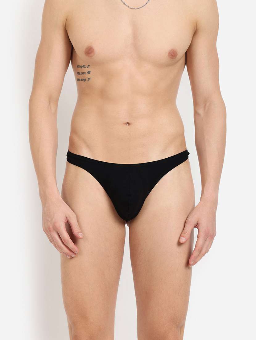 men solid thongs brief
