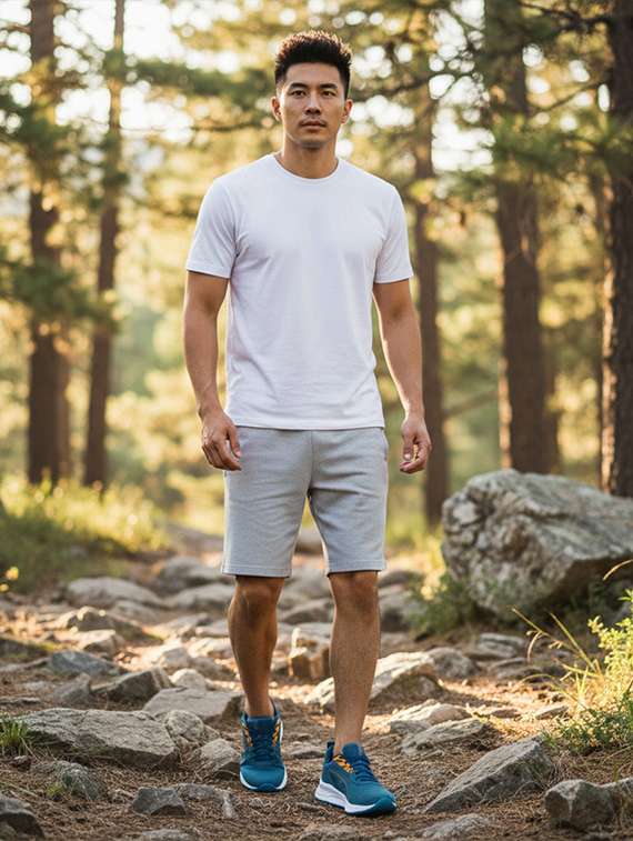 men solid lace up sport shoes - 22296489 -  Standard Image - 5