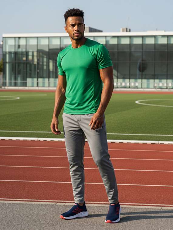 men printed slip on sport shoes - 22296491 -  Standard Image - 5