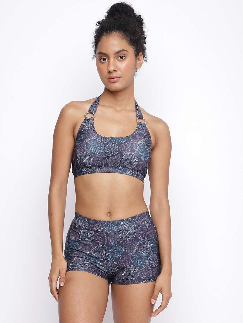 women printed mid rise boy shorts