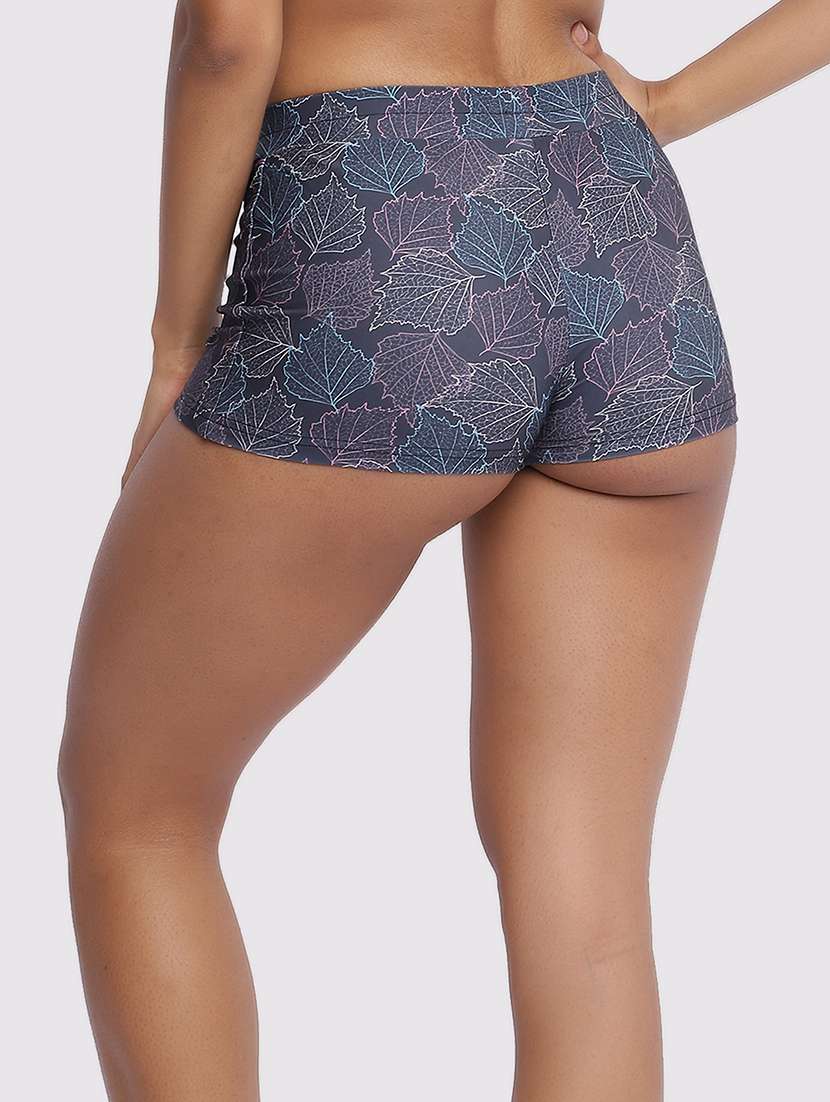 women printed mid rise boy shorts - 22296492 -  Standard Image - 3