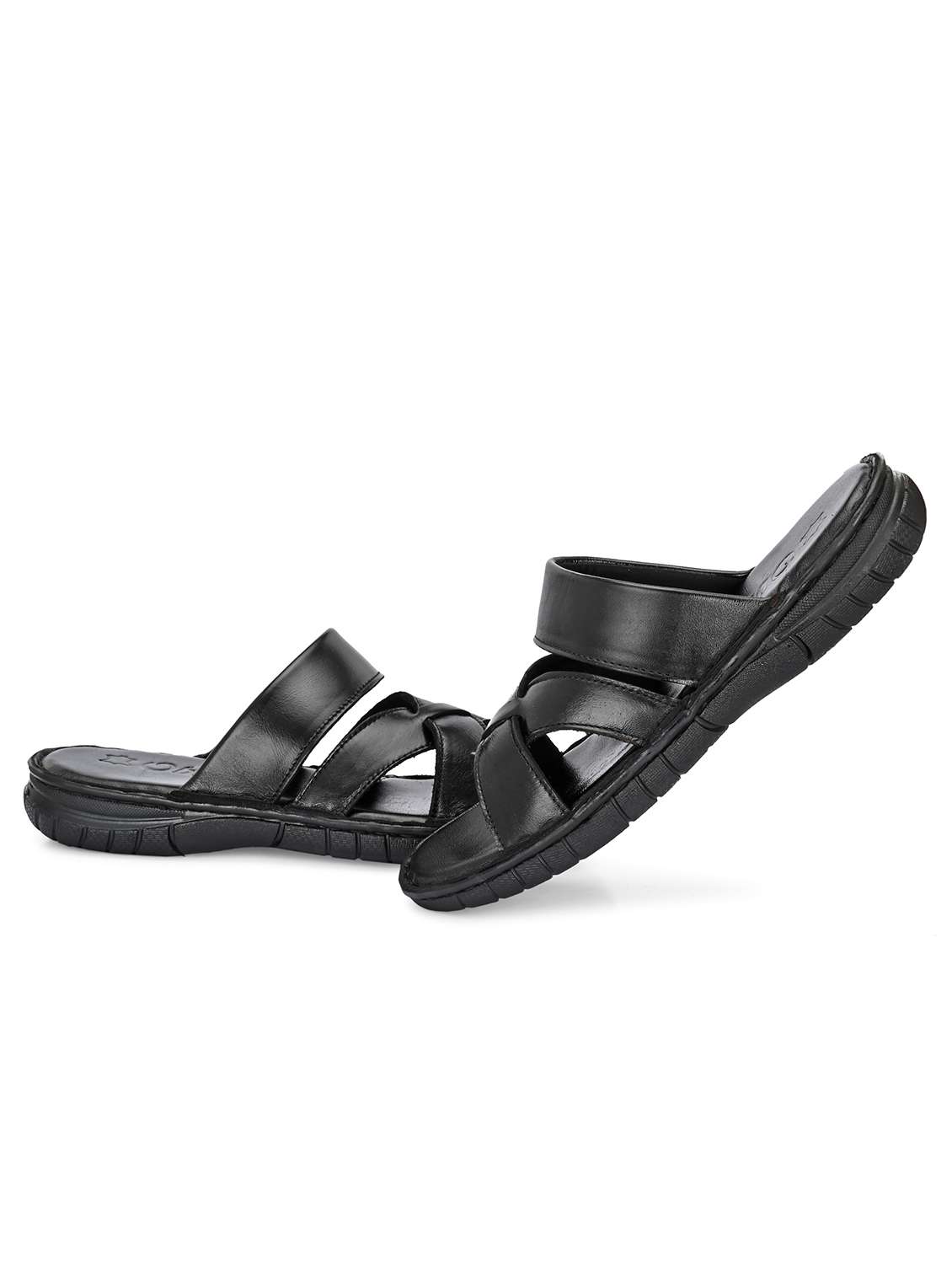 men black slip on sandal - 22296498 -  Standard Image - 3