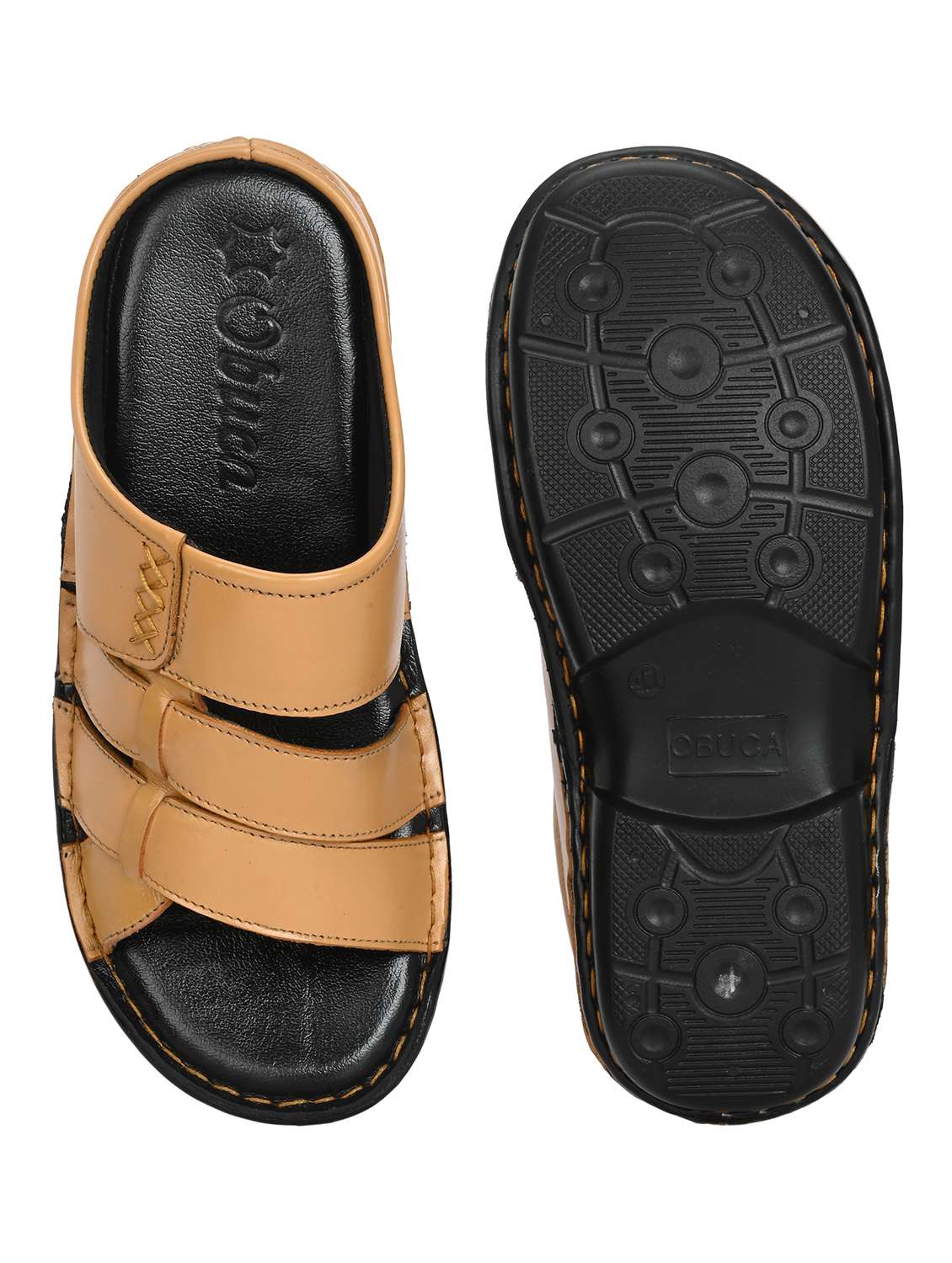 men tan slip on sandal - 22296506 -  Standard Image - 5