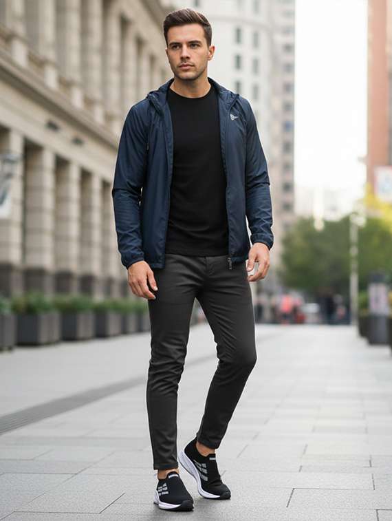 men printed slip on sport shoes - 22296516 -  Standard Image - 5