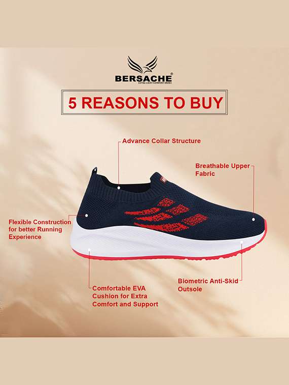 men printed slip on sport shoes - 22296518 -  Standard Image - 3