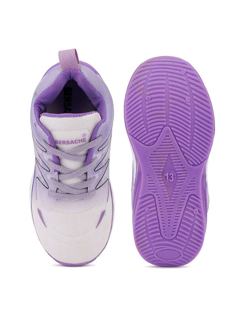 kids purple lace up sport shoes - 22296533 -  Standard Image - 5