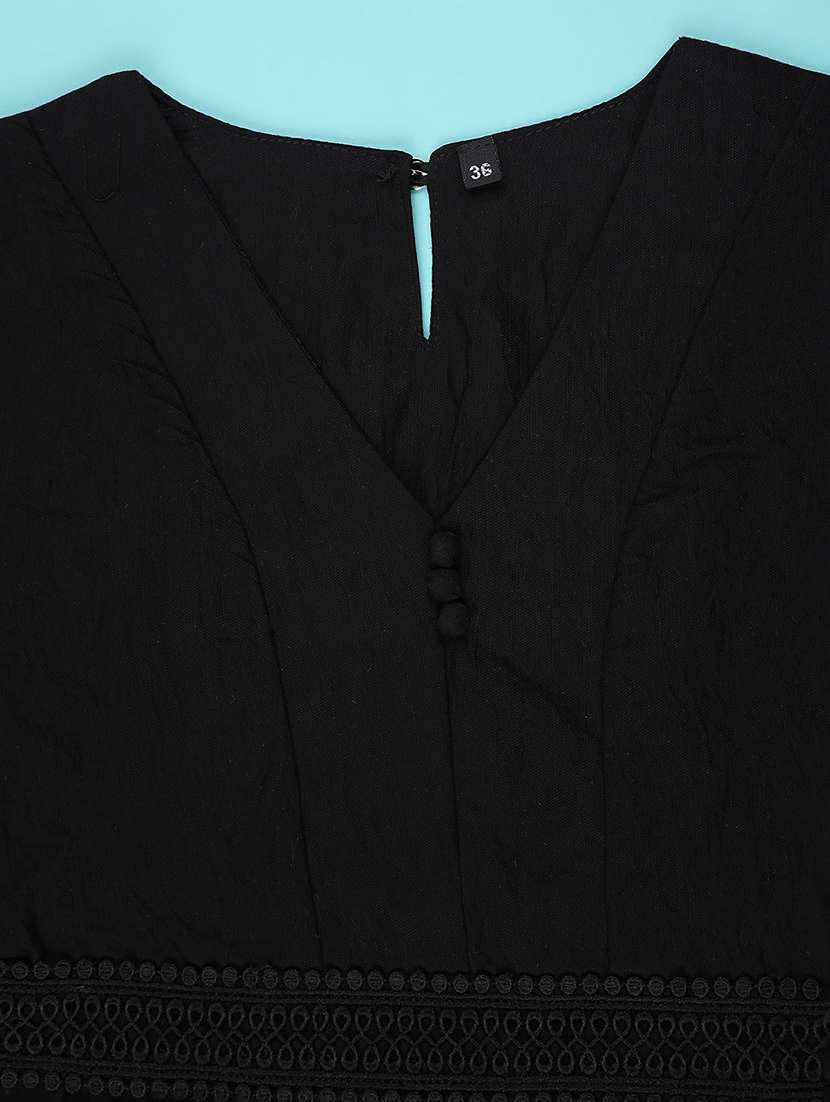 girls solid three quarter sleeve top - 22296650 -  Standard Image - 3