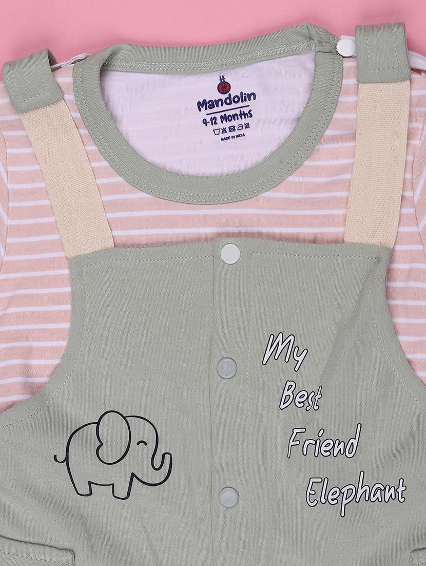 boys printed t-shirt and dungree set - 22296754 -  Standard Image - 3