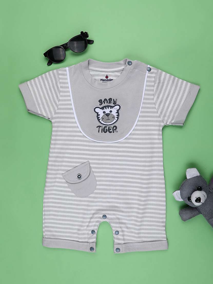 kids striped short sleeve romper