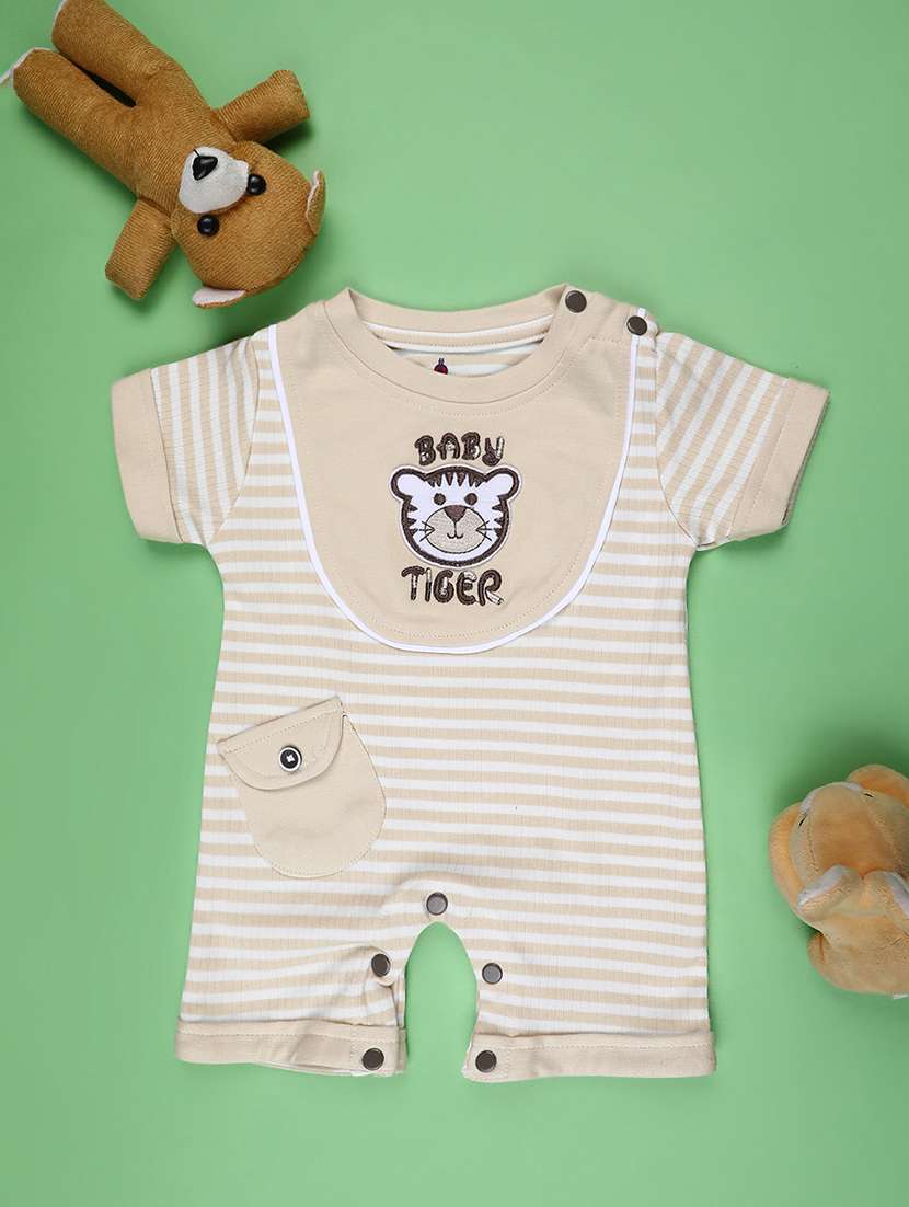 kids striped short sleeve romper